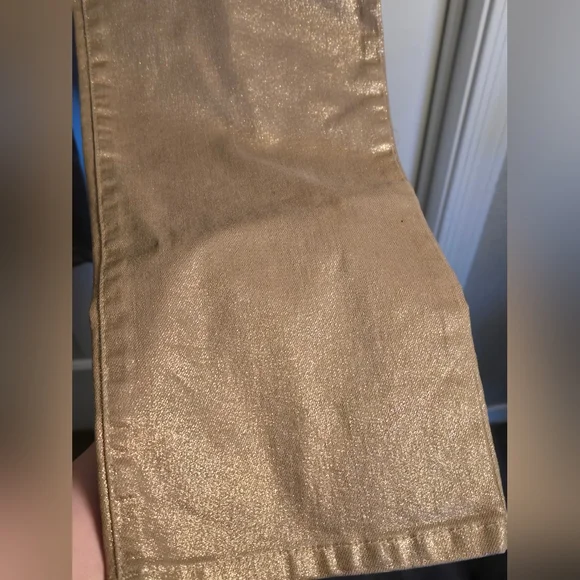 Chico's Platnum Label Gold Shimmer Jeans - Picture 8 of 12